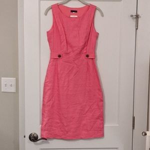 J. Crew Linen Work Dress Shocking Pink Size 0